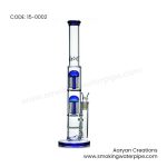 15 INCH Honeycomb Double Tree WATER PIPE BLUE