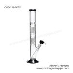 18 INCH DOUBLE TREE BLACK BOTTOM WATER PIPE BLACK BOWL 19 MM