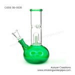 8 INCH SOLID GREEN PERCOLATOR 14MM